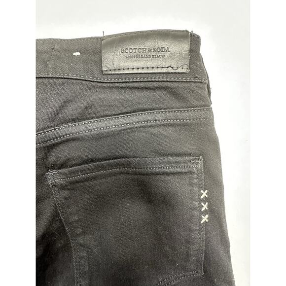 SCOTCH & SODA Womens Size 26 32 Amsterdam Haut High Rise Skinny Black - Picture 12 of 12
